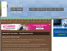 Tablet Screenshot of minecraftforfreeonline.com